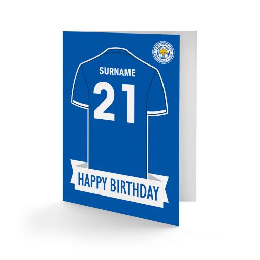 Leicester City FC Shirt Birthday Card