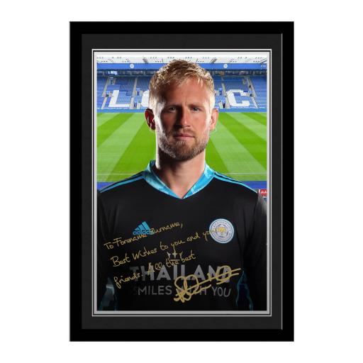 Leicester City FC Schmeichel Autograph Photo Framed