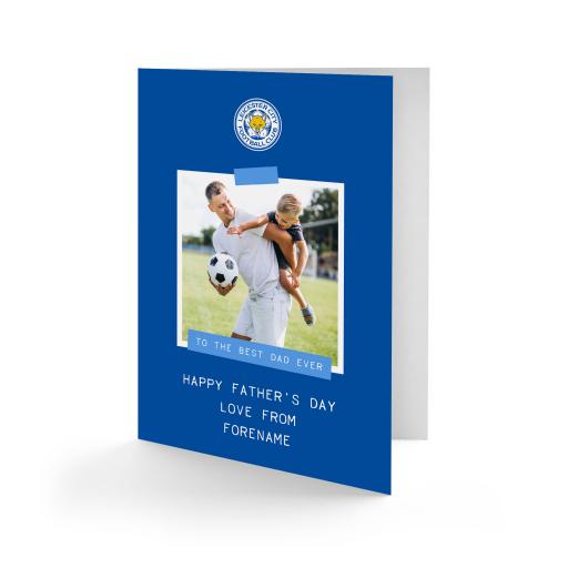 Leicester City FC Best Dad Ever Photo Upload Father's Day Card