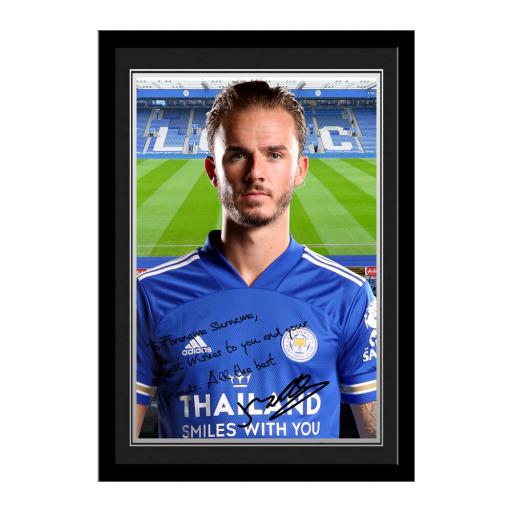 Leicester City FC Maddison Autograph Photo Framed